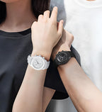 REBANDACE no gap watch strap curved end close up showing seamless integration