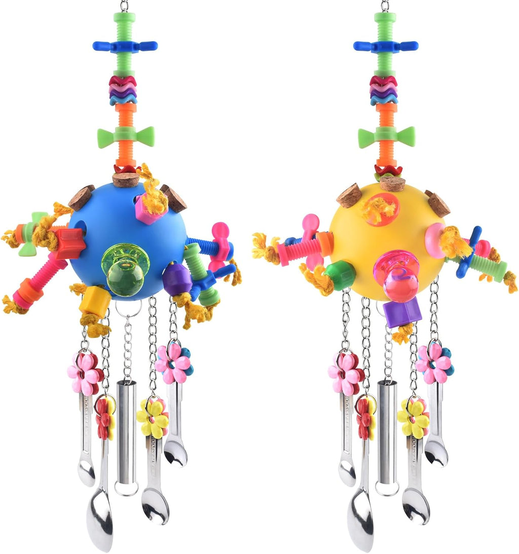 KATUMO Bird Toys, Parrot Pull Spoons Colorful Acrylic Stick Toys Bird Chew Toys for Amazon Parrot, African Grey, Conure, Caique, Quaker, Small Cockatoo, Mini Macaw, Eclectus and Similar Birds - Image 9