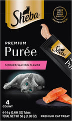Sheba Premium Puree Lickable Cat Treats, Chicken, Salmon & Tuna, 24 Count - Image 13