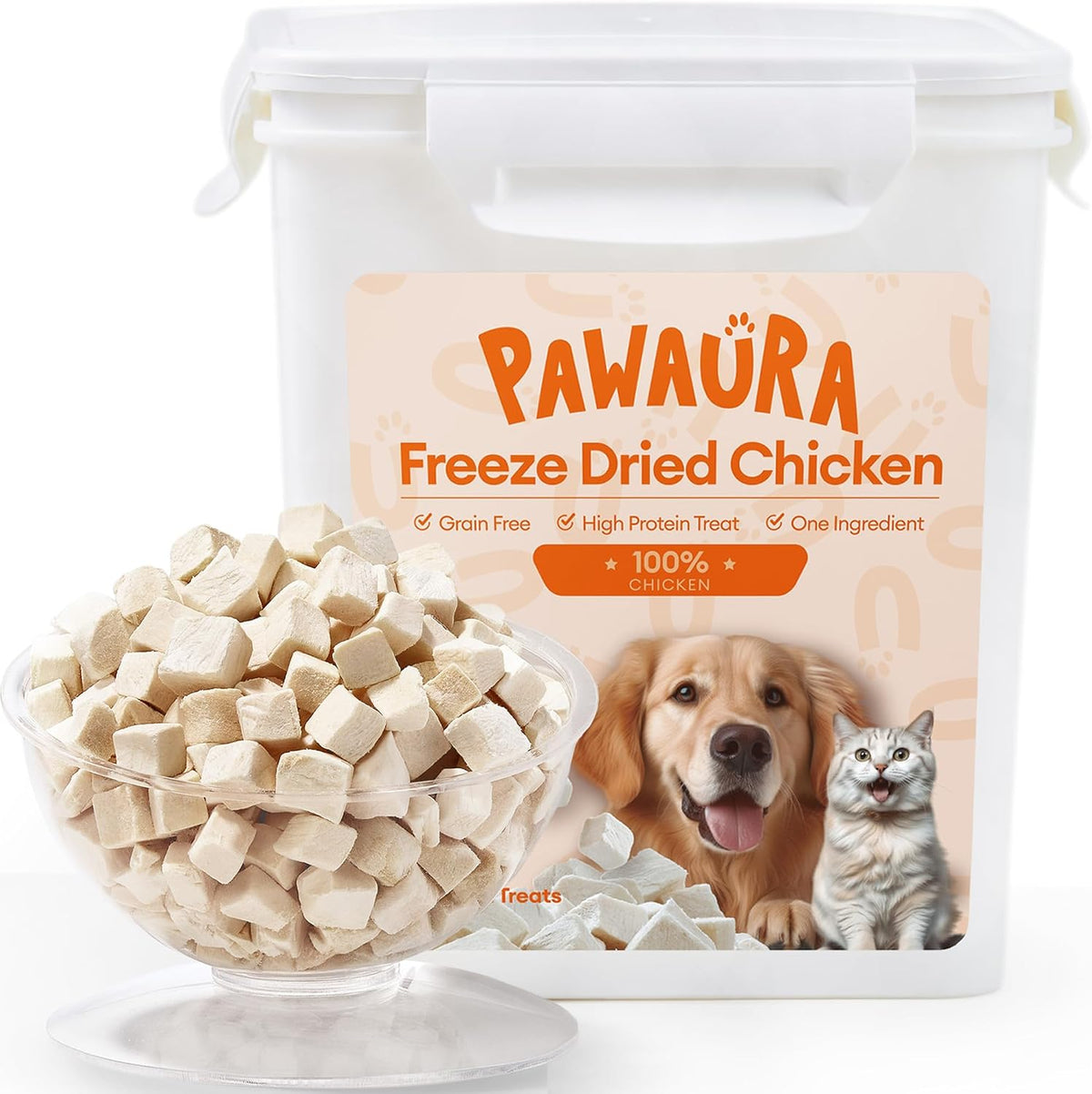 Pawaura freeze dried chicken treats box front view