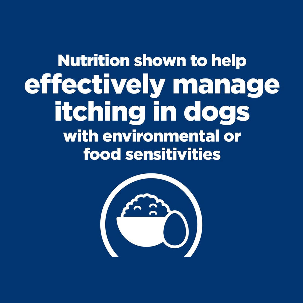 Hill's dog food for environmental and food sensitivities product packaging close up