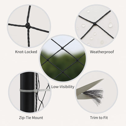 Durable nylon mesh netting for patio safety