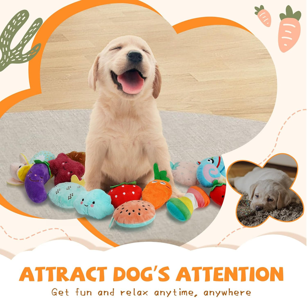 QTwoof interactive small dog toys being compressed to demonstrate the auditory stimulation of the vocalizer.