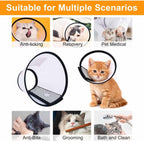 VOVIGGOL cat e collar being worn by a small dog for anti licking protection