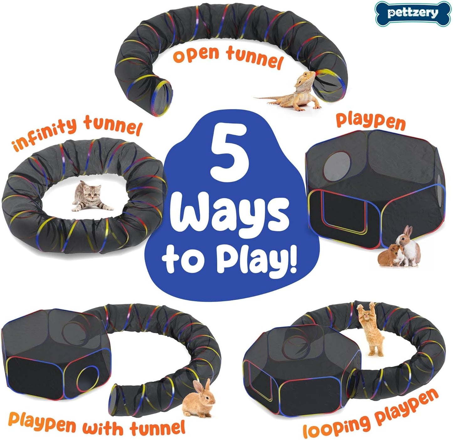 Foldable outside cat playpen made from durable Oxford cloth and mesh