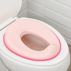 Todays Kids toddler potty training seat pink front view showing splash guard