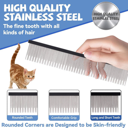 Tauro Pro Line anti static grooming comb showing wide and narrow spacing