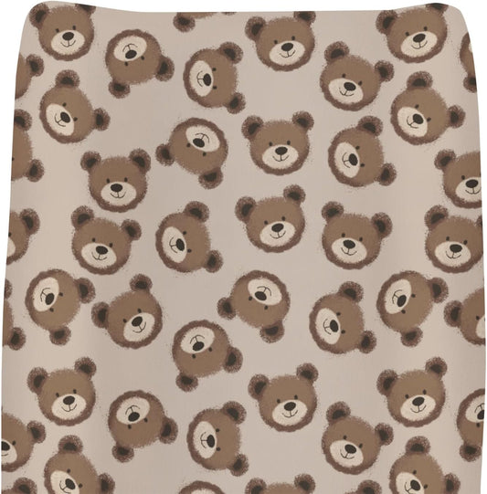 KuphiL10C neutral boho bears changing pad cover front view