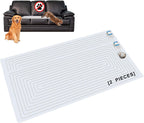 SEERWAY Scat Pet Shock Mat 2 Pieces, Shock Pads for Dogs and Cats Training Indoor, Electric Repellent Mat Keeps Pets Off Couch, Sofa, Countertop, 3 Modes, 2 Pieces Same Size, Battery Operated - Image 12