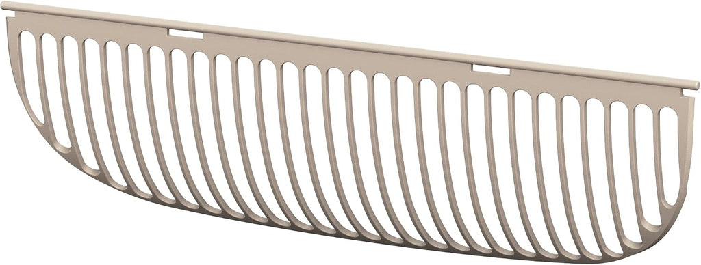 Grey replacement charcoal filter for self-cleaning cat litter box waste bin compartment view
