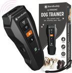BarxBuddy handheld ultrasonic dog training device held in hand