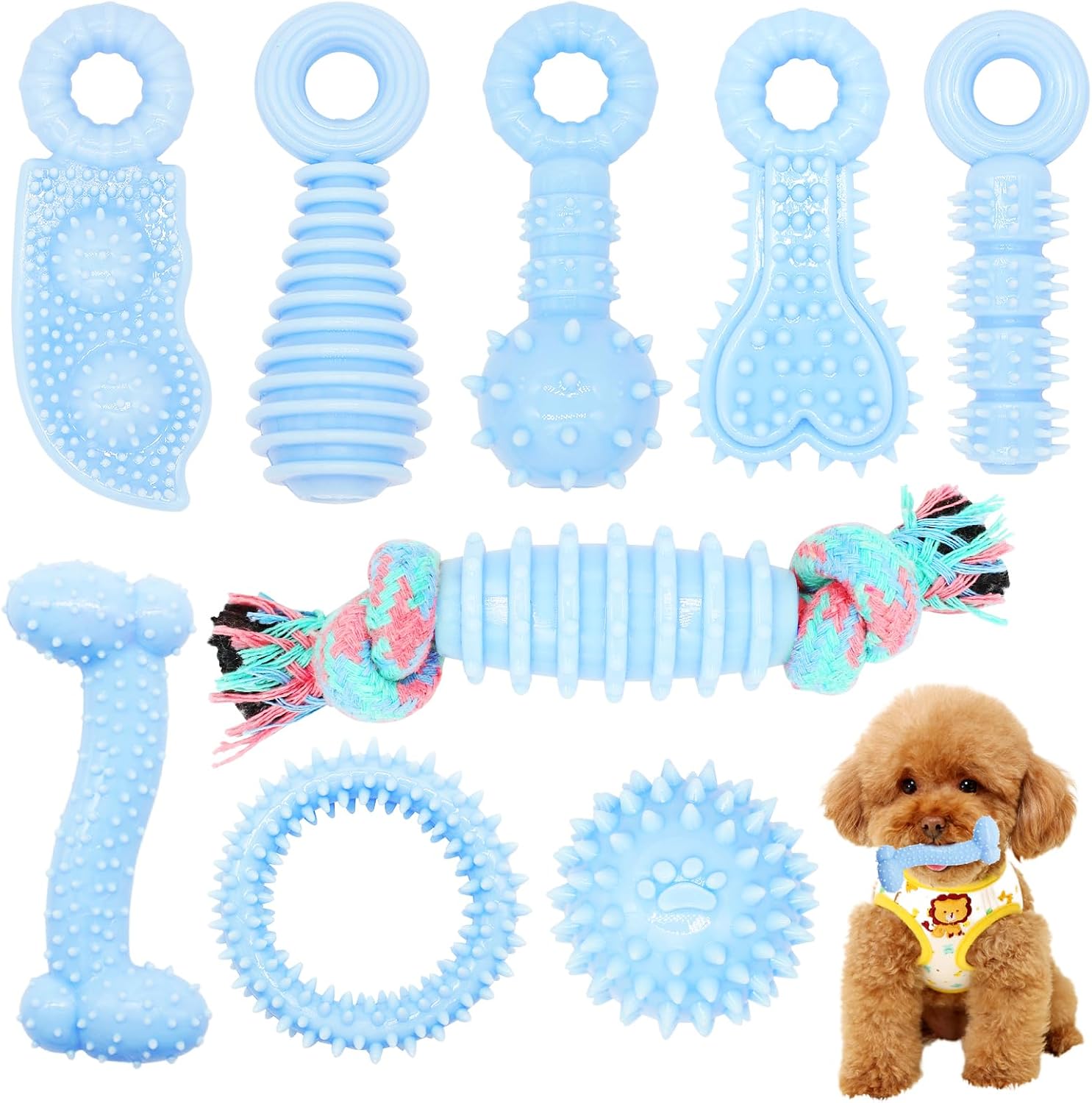 Puppy Toys, 6 Pack Dog Chew Toys for Puppy, Cute Pink Small Dog Toys, Puppy Teething Toys for Puppies, Soft Durable Interactive Chew Toy for Small Dogs - Image 9
