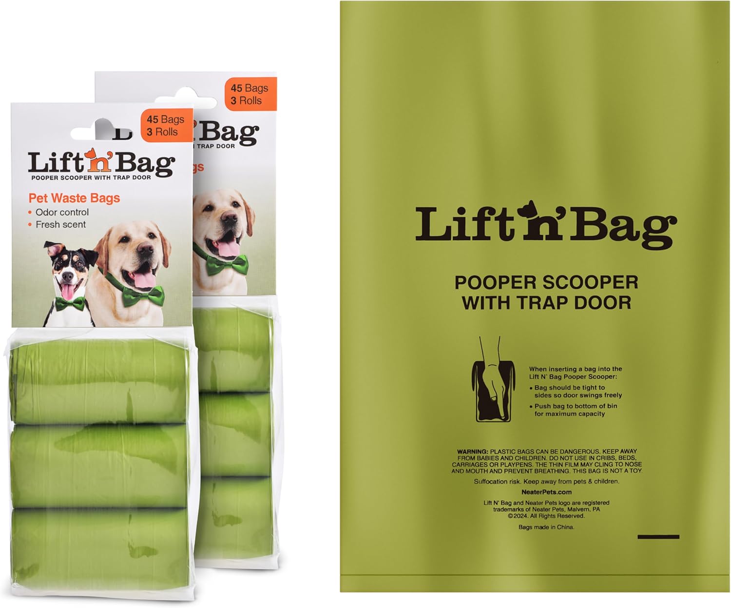 Imported USA authentic pet supplies leakproof waste bags handling