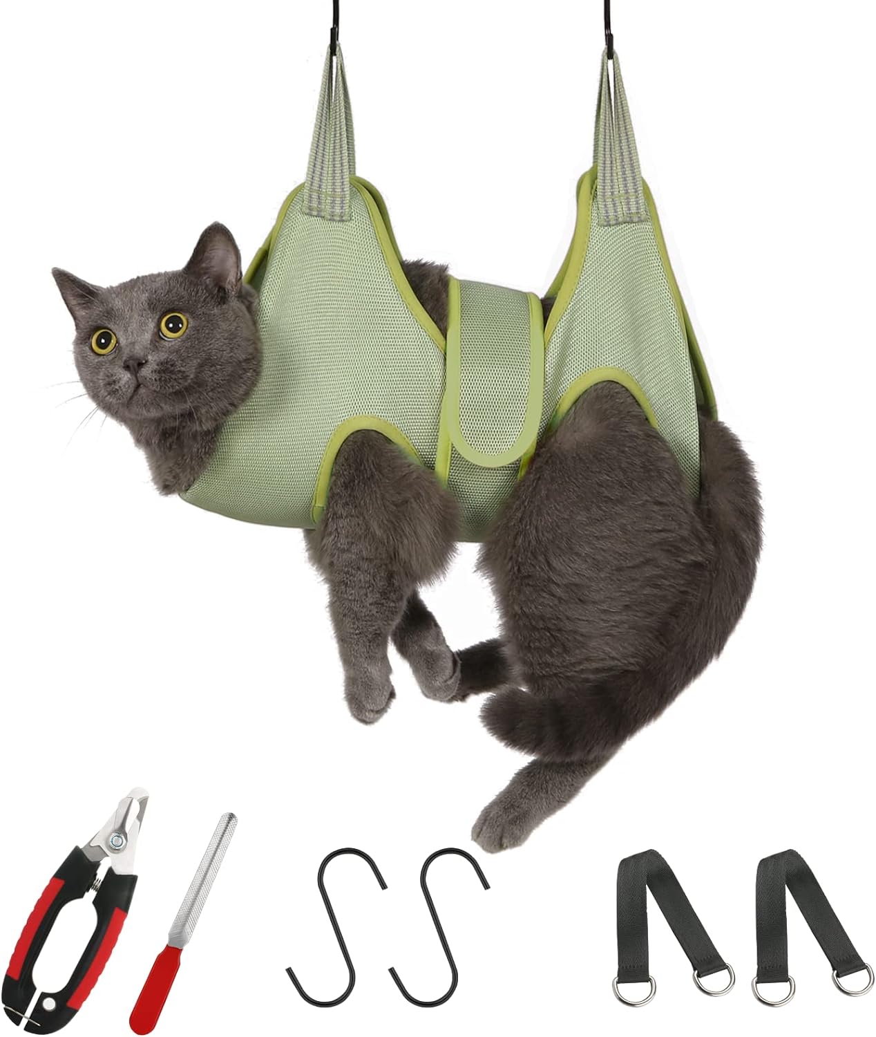 Guzekier Cat Grooming Hammock Harness for Cats, Cat Nail Clipper - Image 11