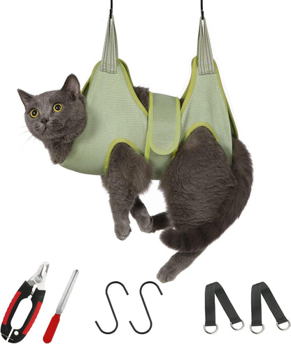 Guzekier Pet Dog Grooming Hammock Harness for Cats & Dogs, Dog Sling for Grooming, Dog Hammock Restraint Bag with Nail Clippers/Trimmer, Nail File, Pet Comb,Ear/Eye Care - Image 12