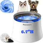 Pawtners pet water fountain front view with vortex filter