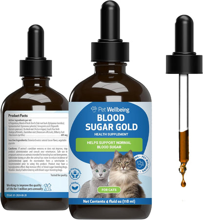 Pet Wellbeing Blood Sugar Gold for Cats - Holistic Support for Healthy Blood Sugar Levels, Insulin Stabilization & Normal Pancreatic Function - NASC Certified & Vet-Formulated - 2 oz Liquid - Image 10