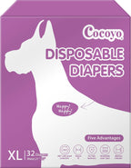 COCOYO Disposable Female Dog Diapers Small Size, 75 Count, Super Absorbent, Breathable, Wetness Indicator - Image 11