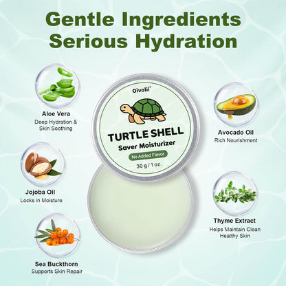 Top view of Oivolii branded reptile shell saver balm