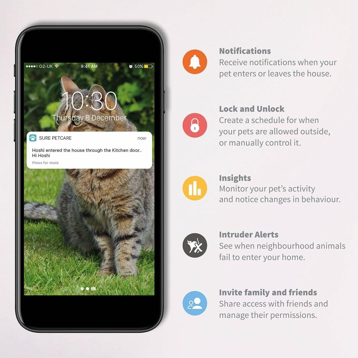 Packaging and included accessories for Sure Petcare hub