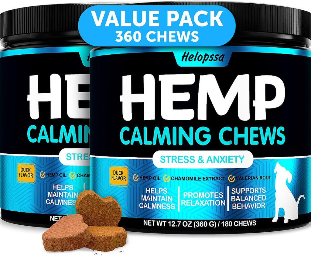 Premium imported USA hemp treats for anxious dogs close up image