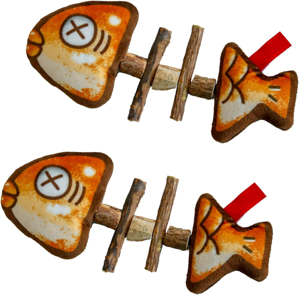 SEIS simulated fish bone cat chew toy front view for feline dental care