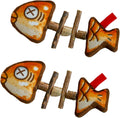 SEIS simulated fish bone cat chew toy front view for feline dental care