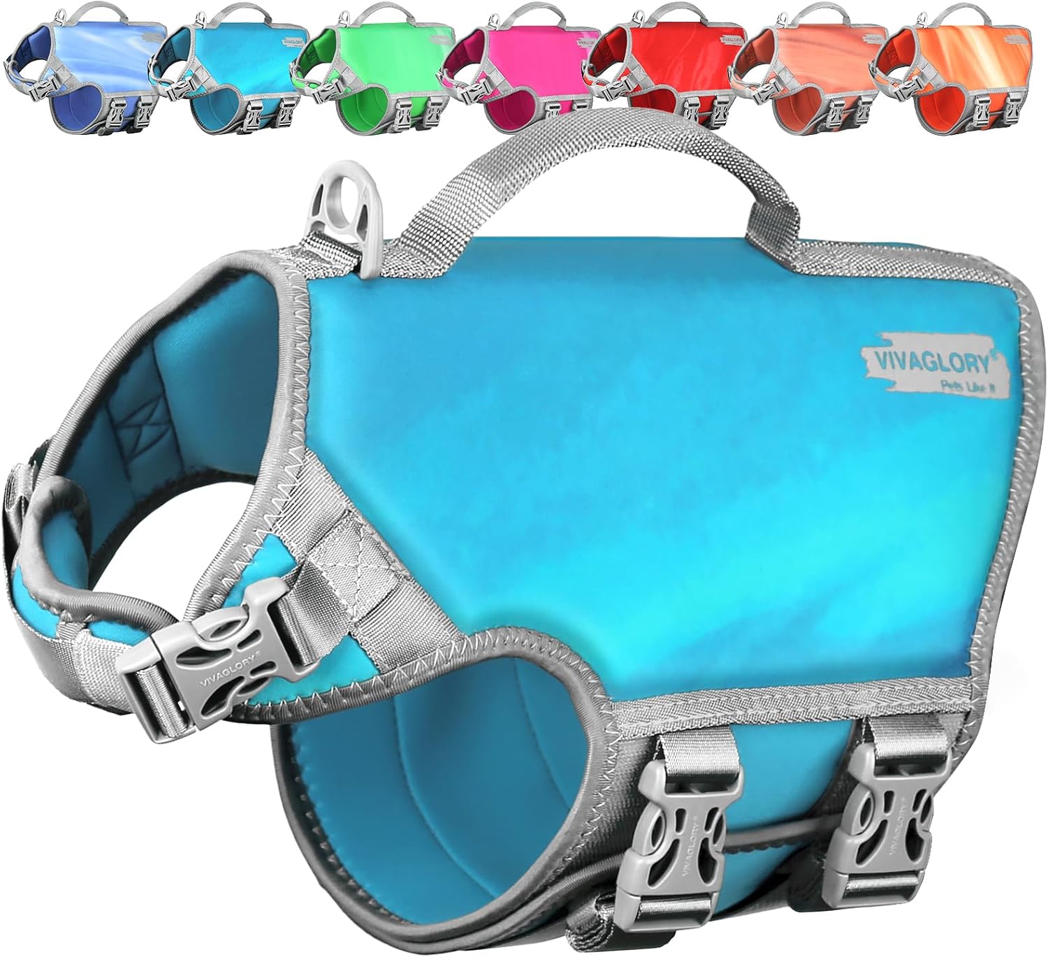 VIVAGLORY Neoprene Dog Life Vest, Dog Life Jacket for Swimming & Boating, Buoyancy & Comfort for Puppy Doggy, Swimming Vest with Handle, XS, Pink - Image 9