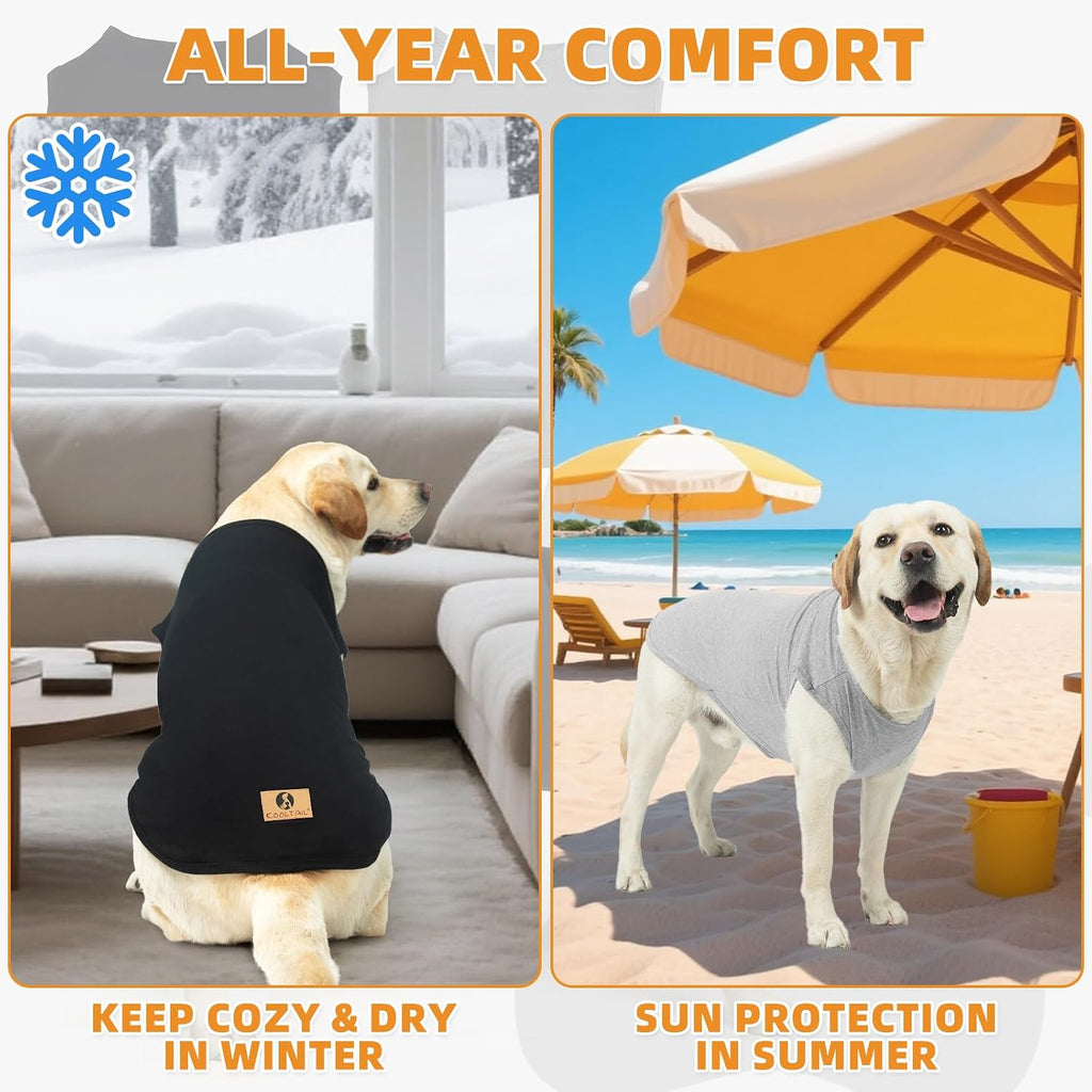 Two pack dog clothing black and grey color set