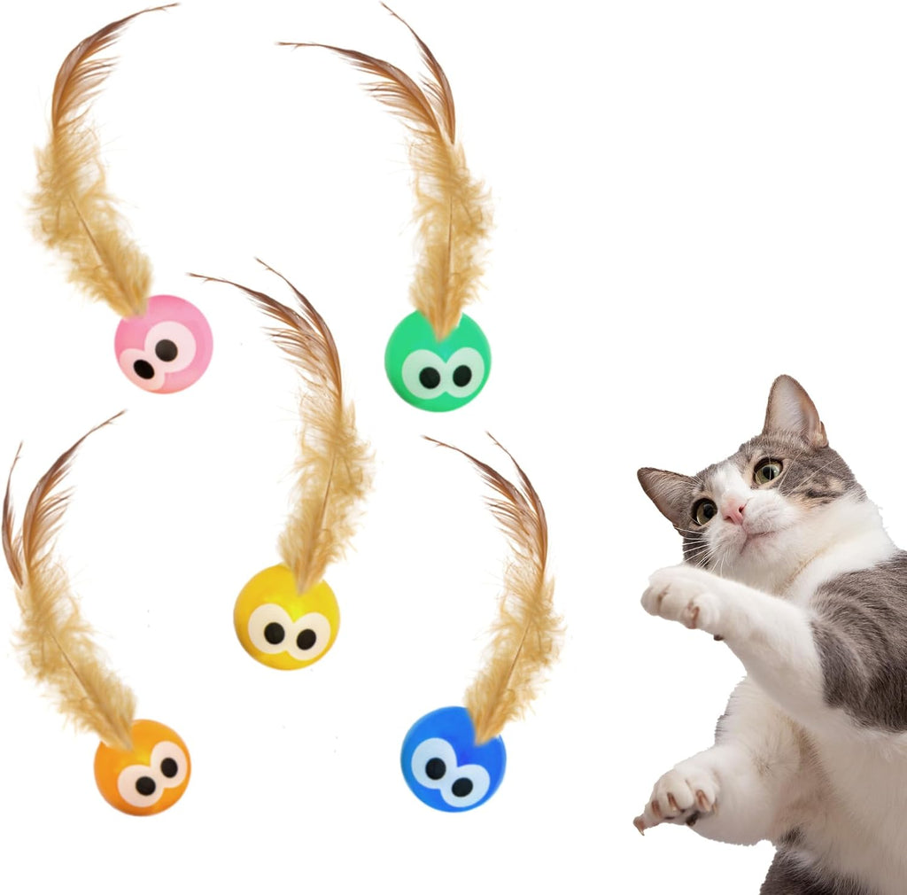 Bouncy Tails interactive bouncy ball cat toy front view