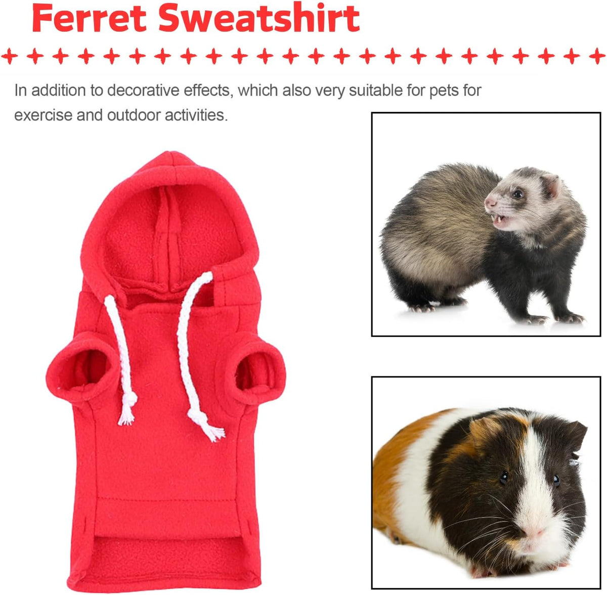 PUMEXFE cozy small animal sweatshirt with elastic openings side profile view