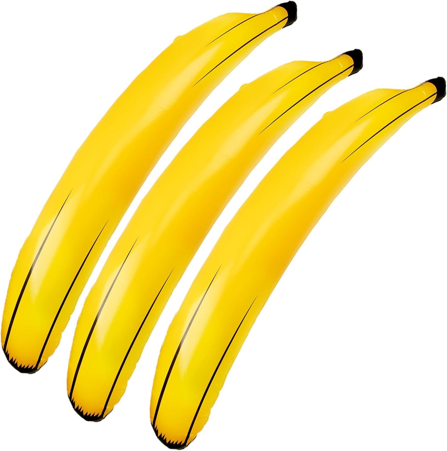 Sonarun giant inflatable banana props three pieces front view for pool party decorations