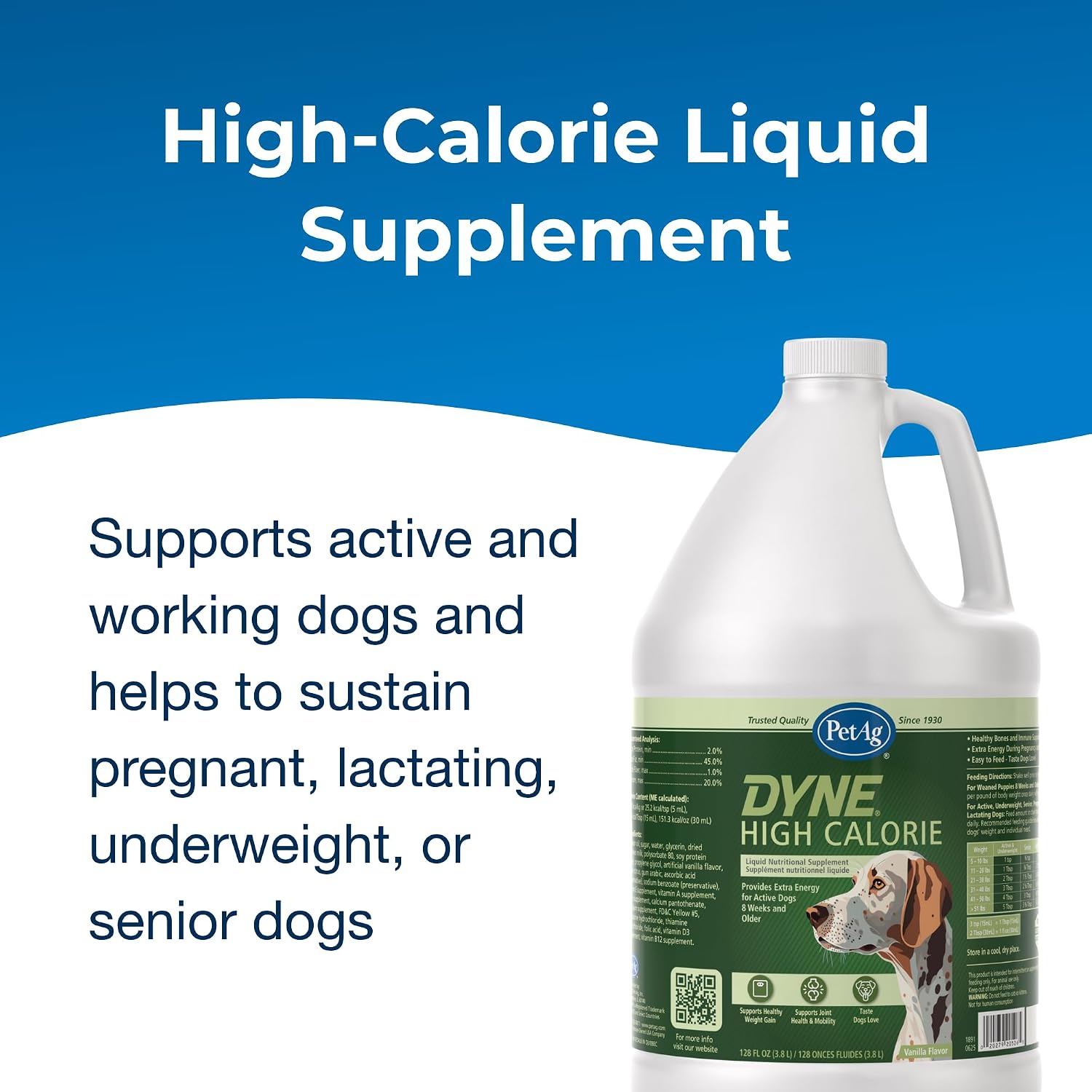 PetAg Dyne liquid supplement for active dogs and puppies