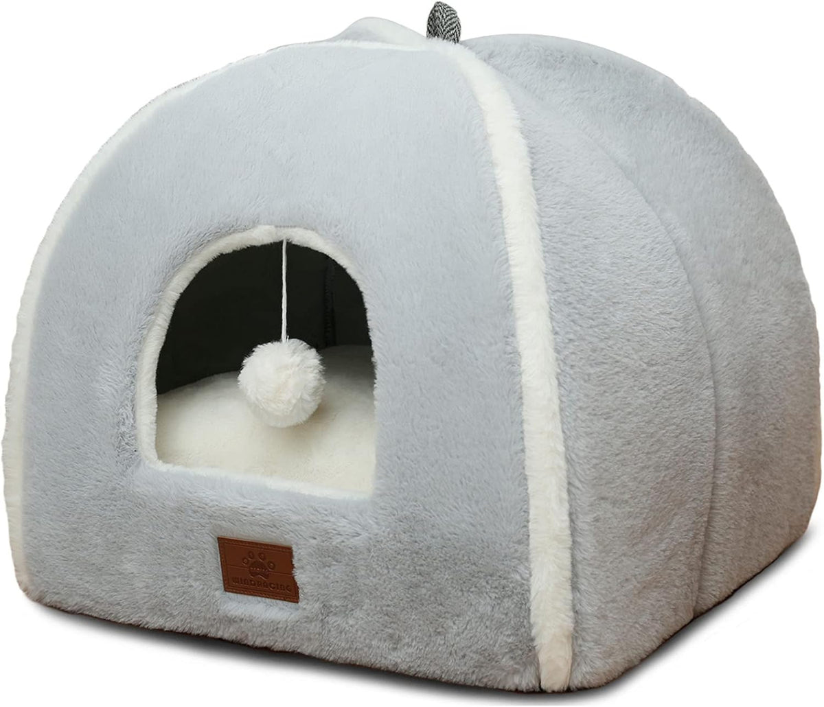 Windracing cat bed folded down as an open pet sofa