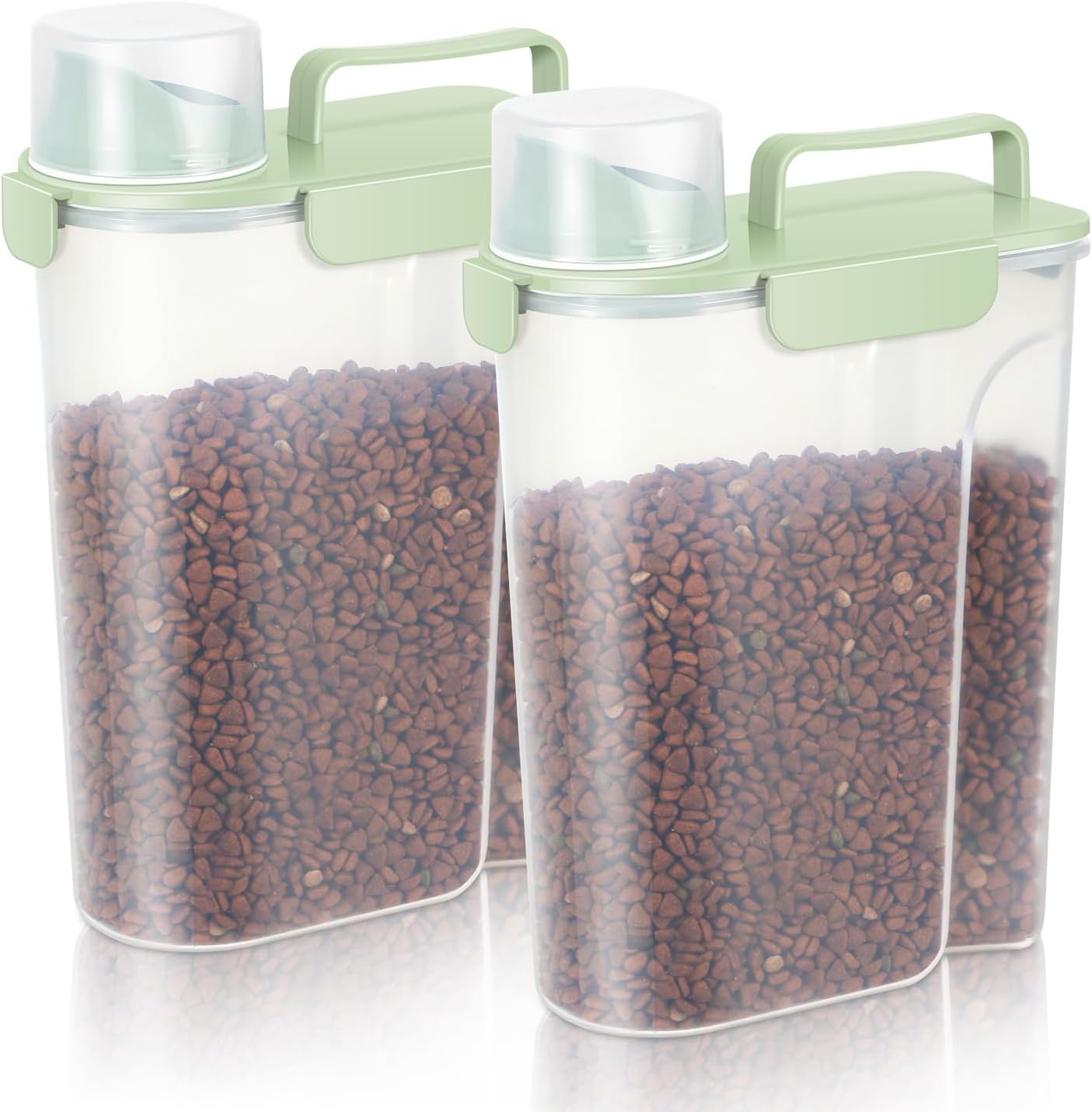 LEAWALK 5-7Lbs Dog Cat Food Storage Container with Upgraded Large Nozzle BPA-free, 4 Snap Seals Plastic Pet Food Storage Containers with Handles are Easy to Clean and Carry - Image 13
