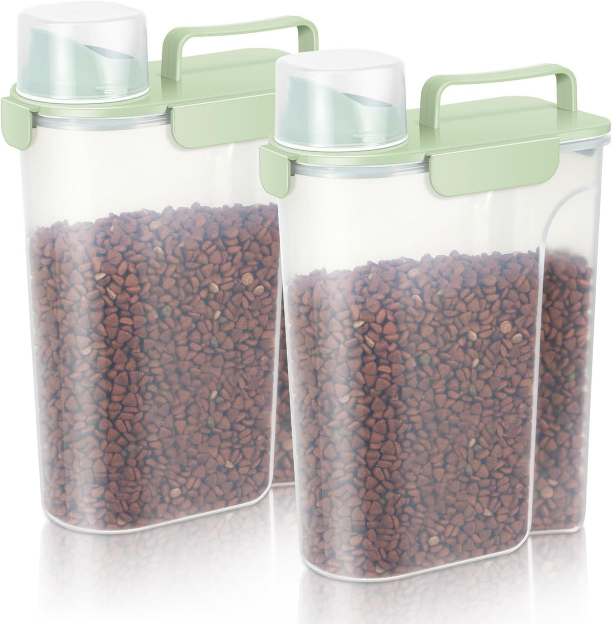 LEAWALK 5-7Lbs Dog Cat Food Storage Container with Upgraded Large Nozzle BPA-free, 4 Snap Seals Plastic Pet Food Storage Containers with Handles are Easy to Clean and Carry - Image 13