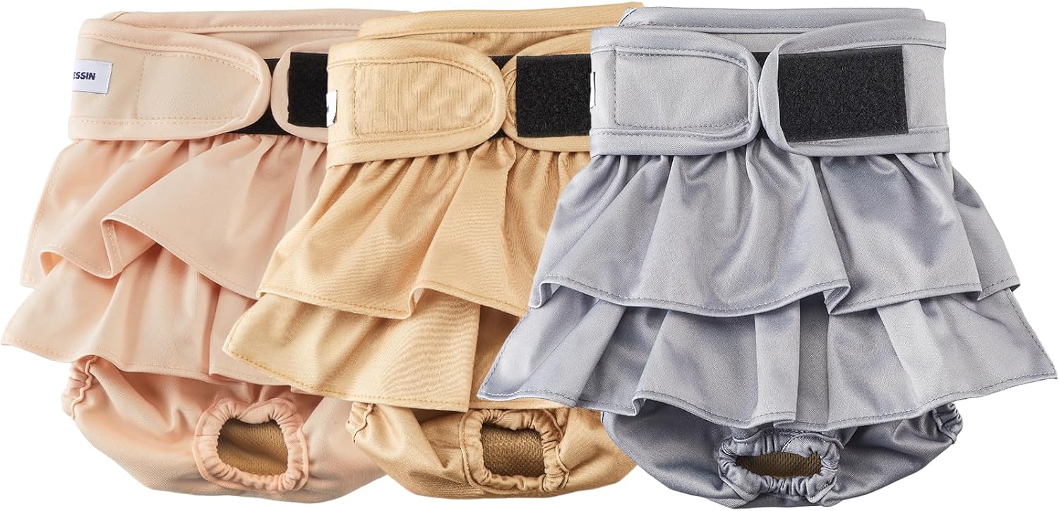 Reusable Dog Diapers Female Washable, Premium Doggie Diaper for Dogs, Pack of 3, Highly Absorbent Small Dog Diaper for Heat, Incontinence and Puppy Training(S) - Image 13