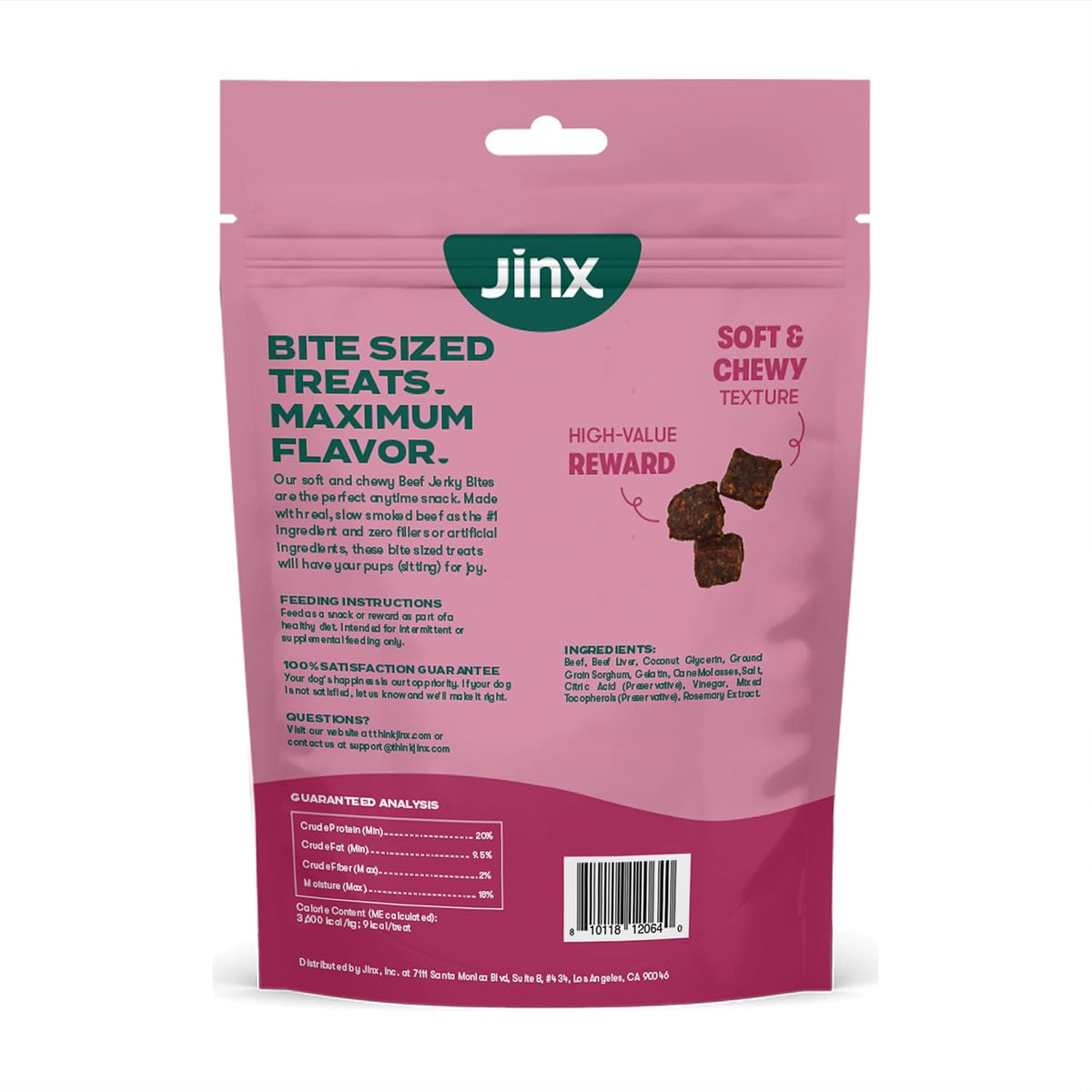 Jinx Beef Bites Jerky Dog Treats - Soft & Chewy, All Natural Dog Jerky Treats with Grass-Fed Beef - Pet Products for All Dogs (Puppies, Adults & Seniors) - 15oz - Image 9