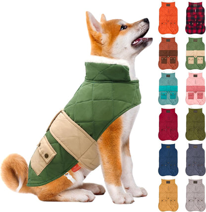 KYEESE Dog Coat Warm Pets Clothes for Cold Weather Soft Pet Sweater with Leash Hole Thick Pet Winter Puffer Coat with Pocket Windproof Dogs Jacket with Fleece Lined Waterproof Dog Coats for Large Dogs - Image 14