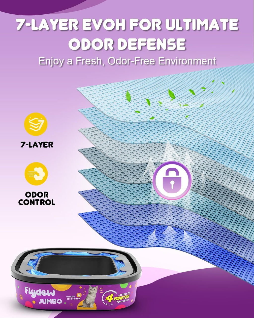 Flydew heavy duty leak proof cat waste liner durability demonstration.