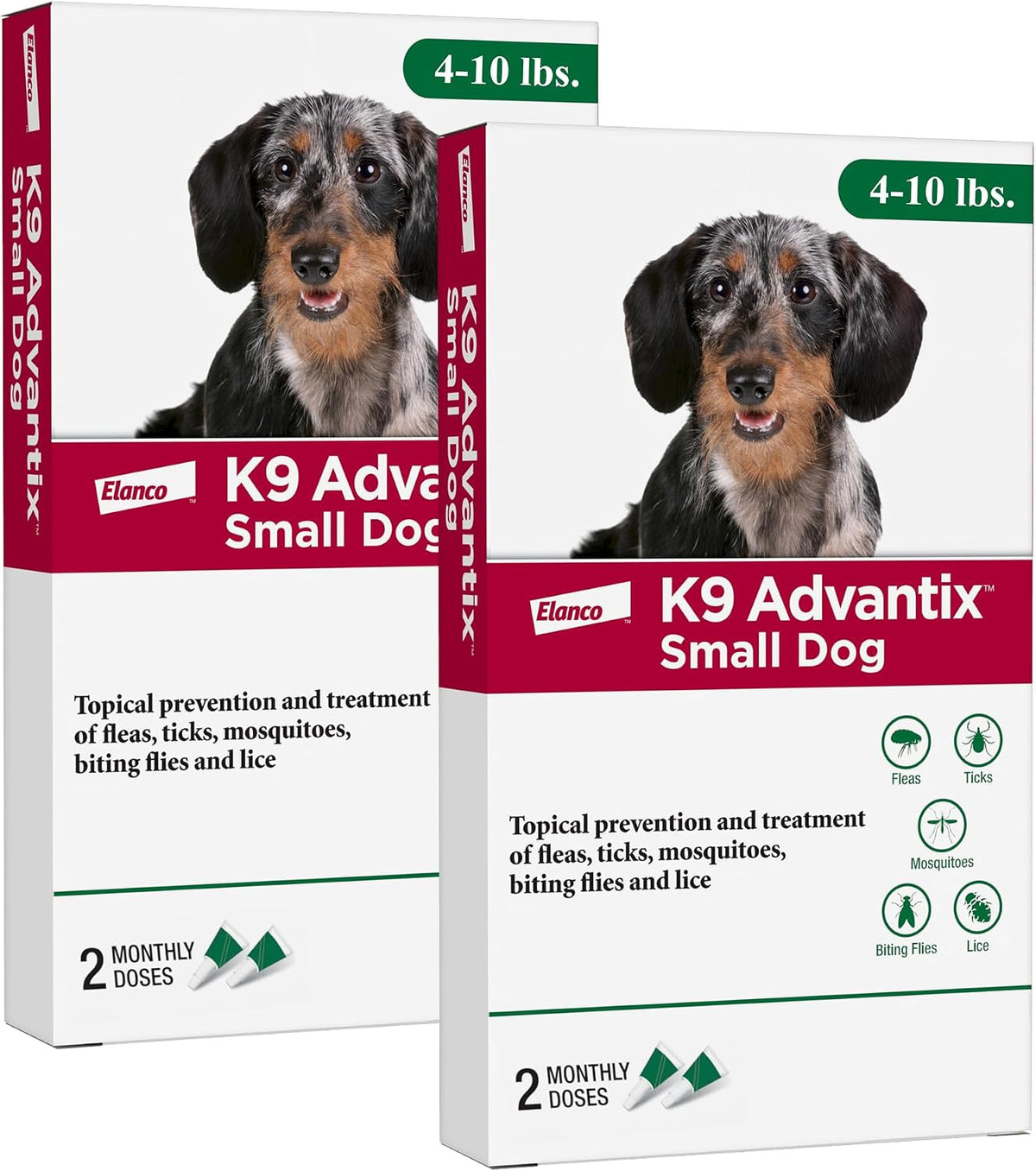 Topical pest prevention drops for small dog breeds weighing under ten pounds