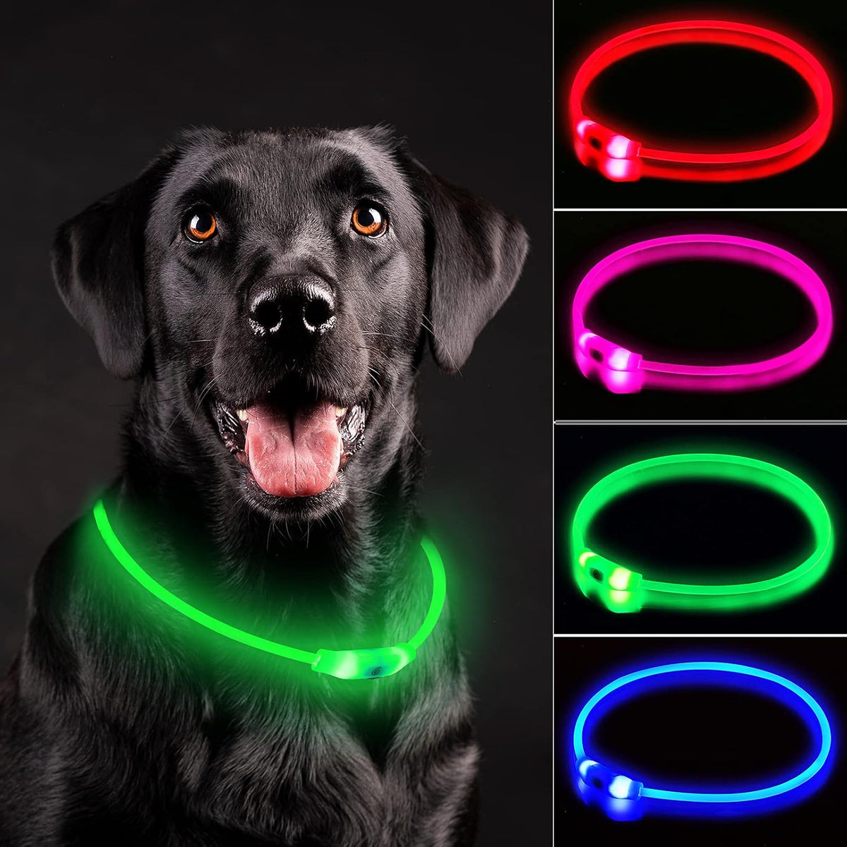 NOVKIN LED Dog Collar, Cut-to-Fit Light Up Dog Collar for Night Walking, IP67 Waterproof USB Rechargeable Glowing Pet Collar, High Visibility Super Bright Safety Lights for S/M/L Dogs(Blue) - Image 10