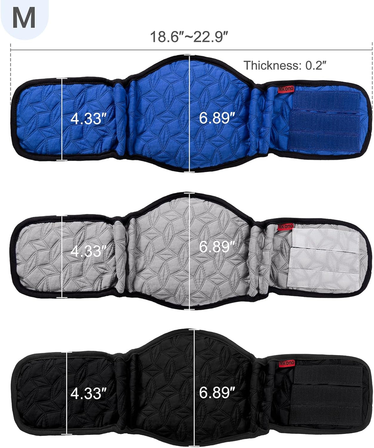 Washable dog diapers male wraps featuring secure adjustable velcro closure mechanism.