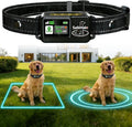 Safehalo GPS Wireless Dog Fence System front view of the smart black tracking collar.