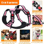 Lobeve anti pull pink dog vest with dual leash rings