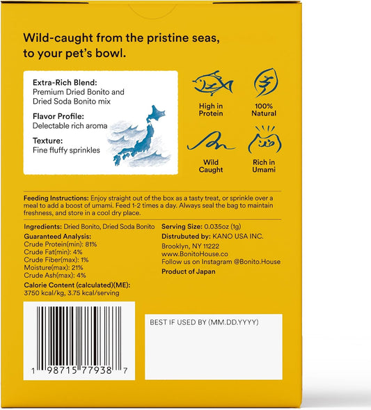 Individual serving bag of Bonito House flakes