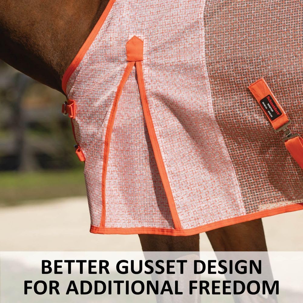 Schneiders horse apparel displaying tail flap protection and reflective details
