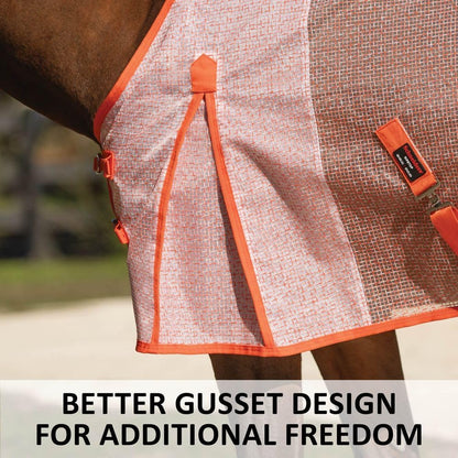 Schneiders horse apparel displaying tail flap protection and reflective details
