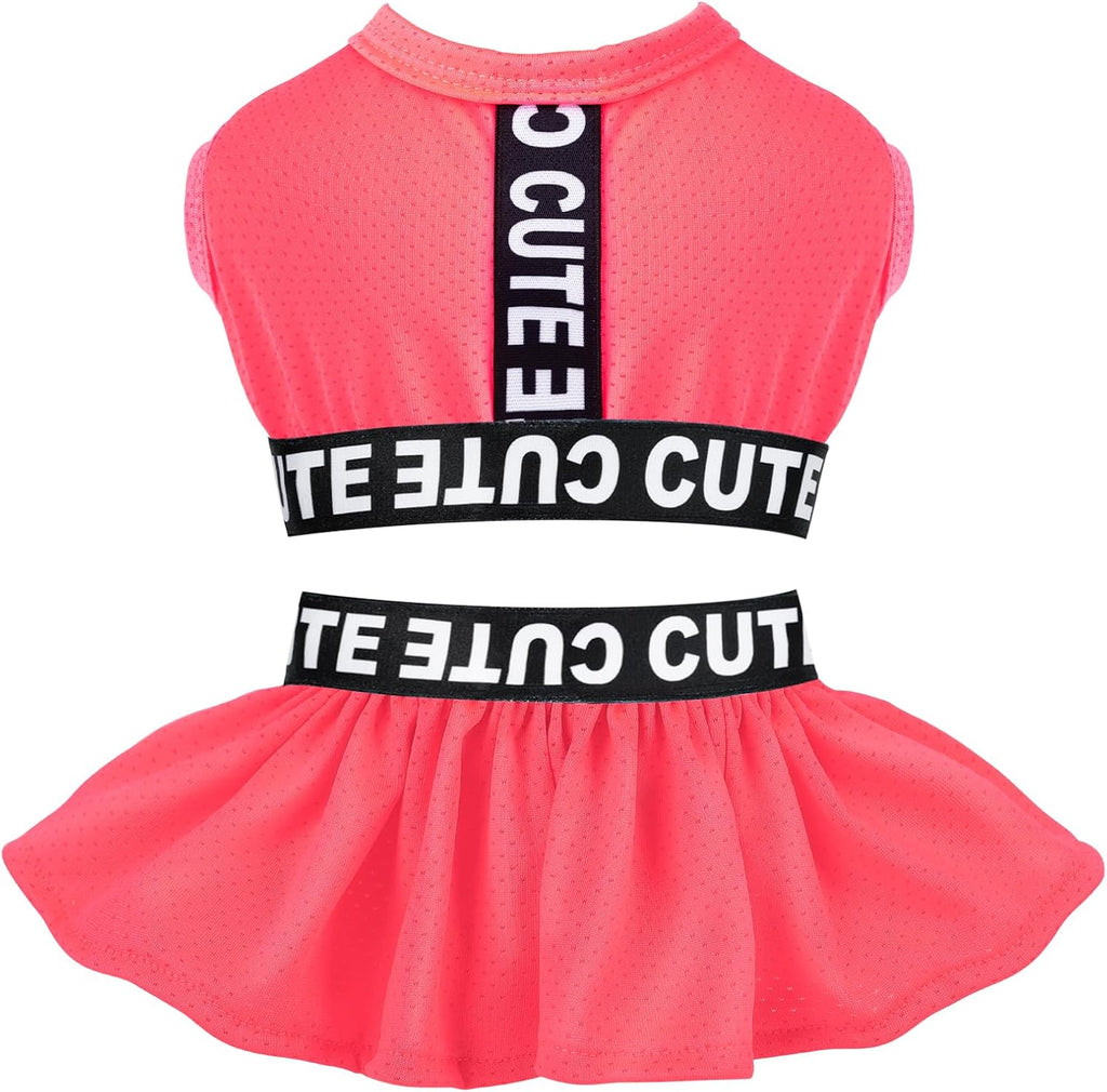 CuteBone Two Piece Dog Sports Dress Athleisure Puppy Skirt Lightweight Small Dogs Girl Clothes Cat Apparel SPS15M - Image 14