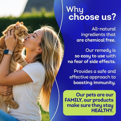 USA imported organic cat skin allergy and mite relief supplement